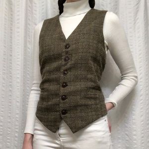Voboom Brown Tweed Vest
